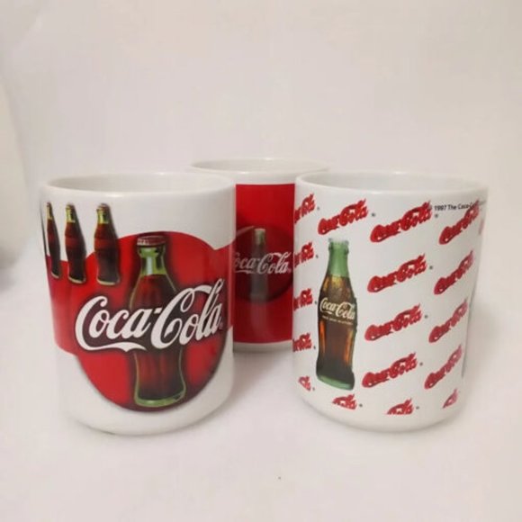 Vintage 1997 Gibson Coca-Cola Mug Lot of 3 - Picture 2 of 3
